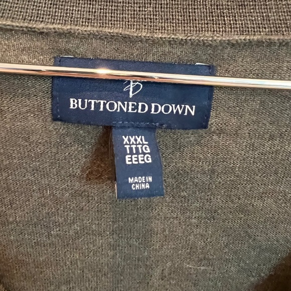 Olive Green Buttoned Down Cardigan XXL - Picture 3 of 3